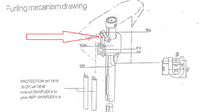 Rolmechanisme grootzeil gefixed